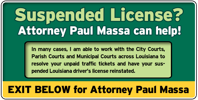 Terrebonne, Louisiana License Restoration Lawyer Paul Massa
