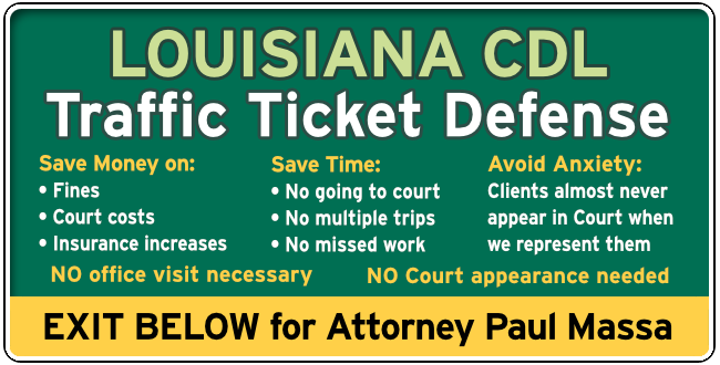 Terrebonne Parish, Louisiana CDL Commercial Drivers speeding Ticket graphic 1